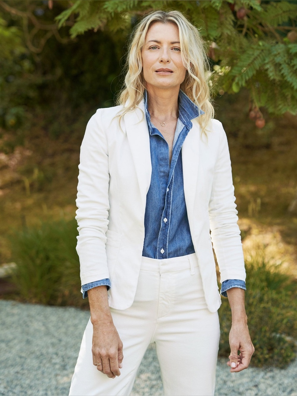 Frank and Eileen Dublin‎ Blazer White Denim XS